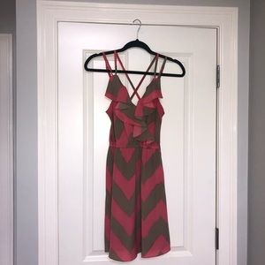 BCBG Generation Pink/Tan Dress Size XS